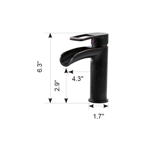 Bathroom Faucet Black Single Handle
