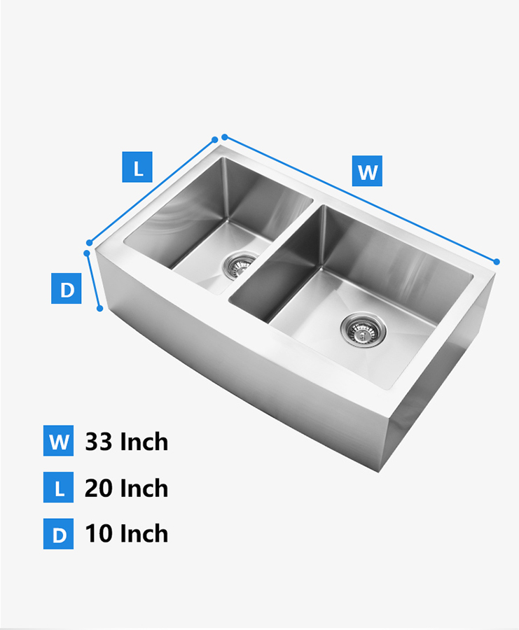 Farmhouse Flat Apron Front Kitchen Sink