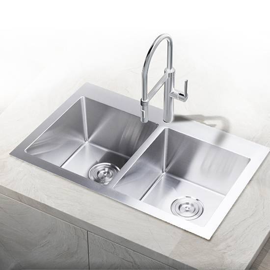 SUS304 Double Equal Bowl Kitchen Sink