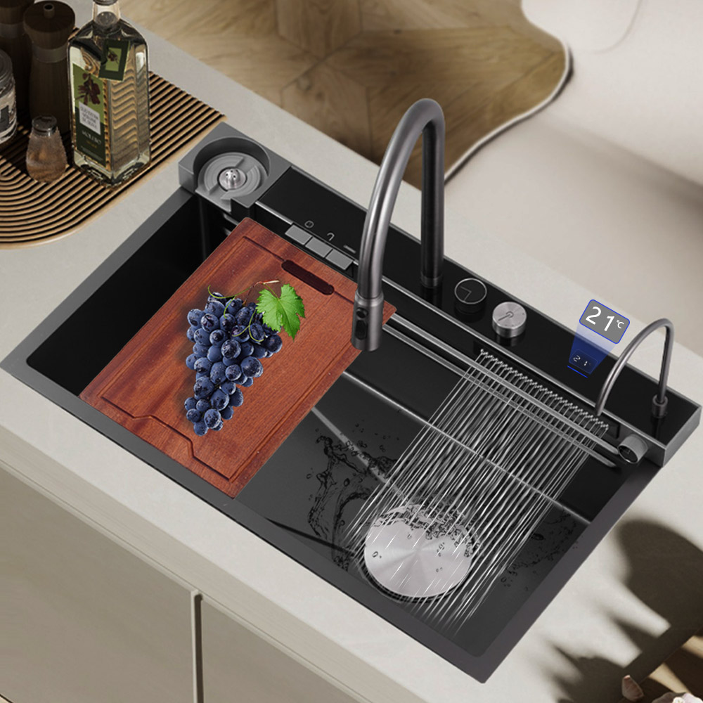 Honeycomb Element Waterfall Kitchen Sink