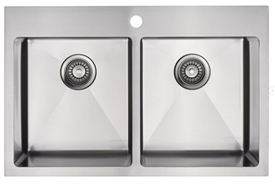 Double bowl kitchen sink