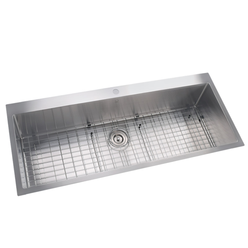 Large single basin kitchen sink