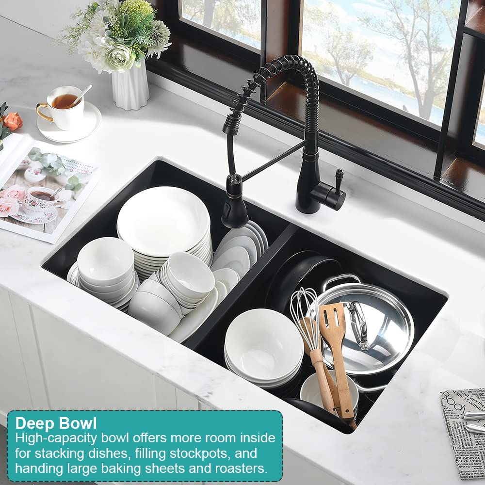 High-capacity Double Equal Bowl Kitchen Sink