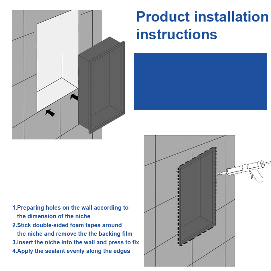 Stainless Steel Shower Recessed Niche